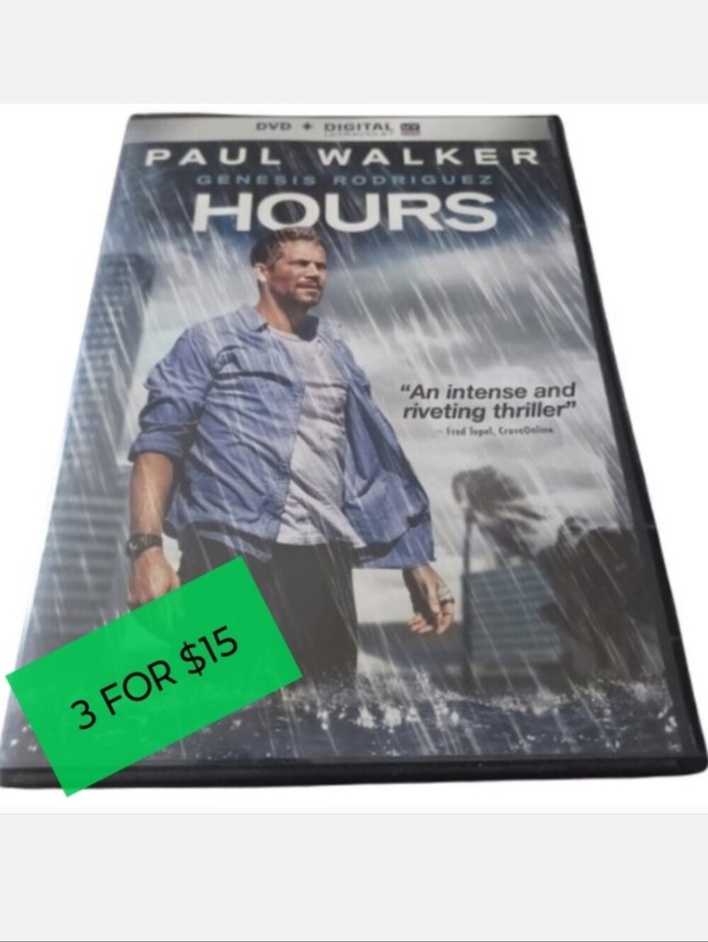 HOURS Paul Walker Genesis Rodriguez Action Adventure Thriller DVD Movie Disc
